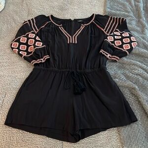 Ann Taylor LOFT Women Black Romper, Small, Black